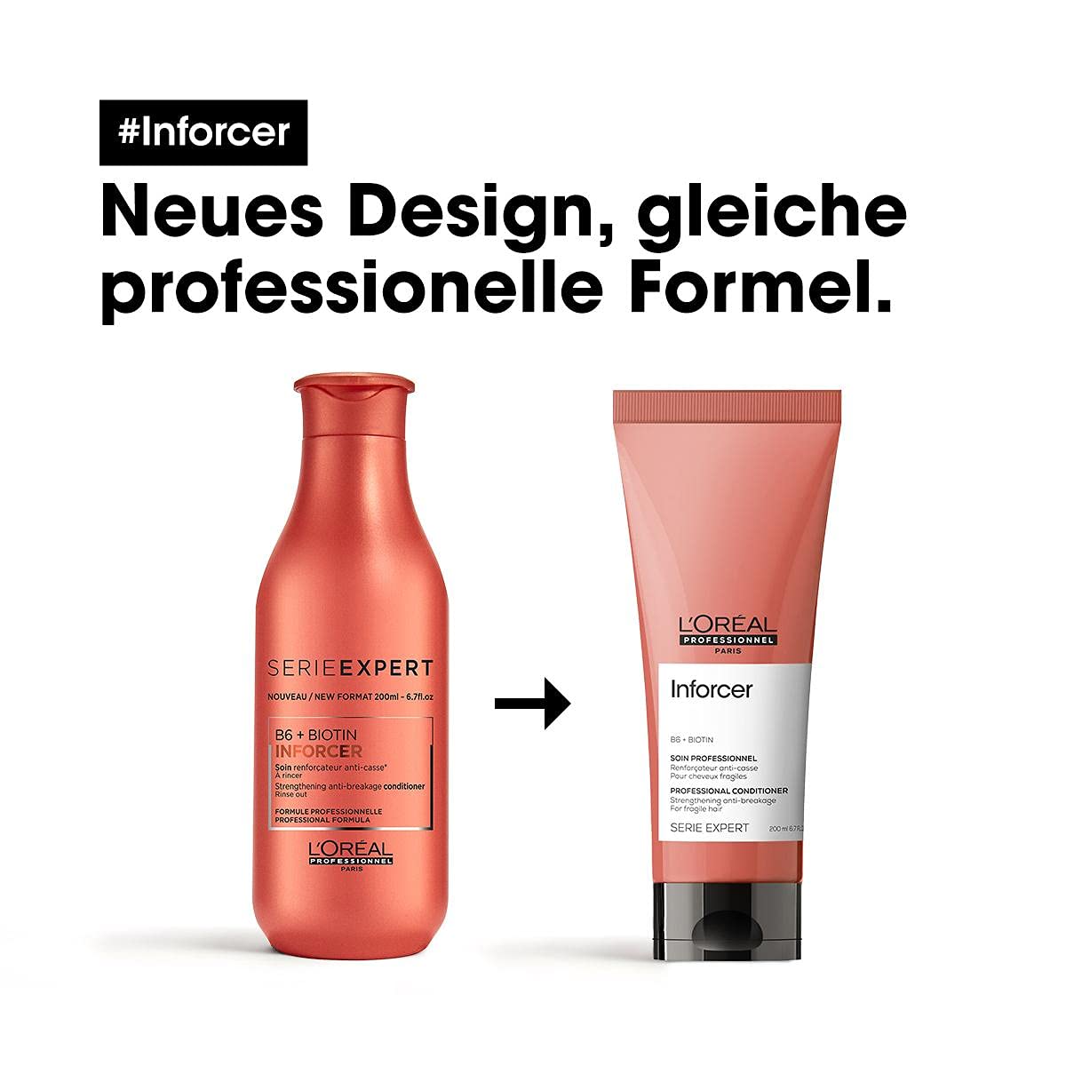 L'Oréal Professionnel Stärkende Spülung für trockenes und brüchiges Haar, Mit Vitamin B6 und Biotin, Serie Expert, Inforcer Conditioner