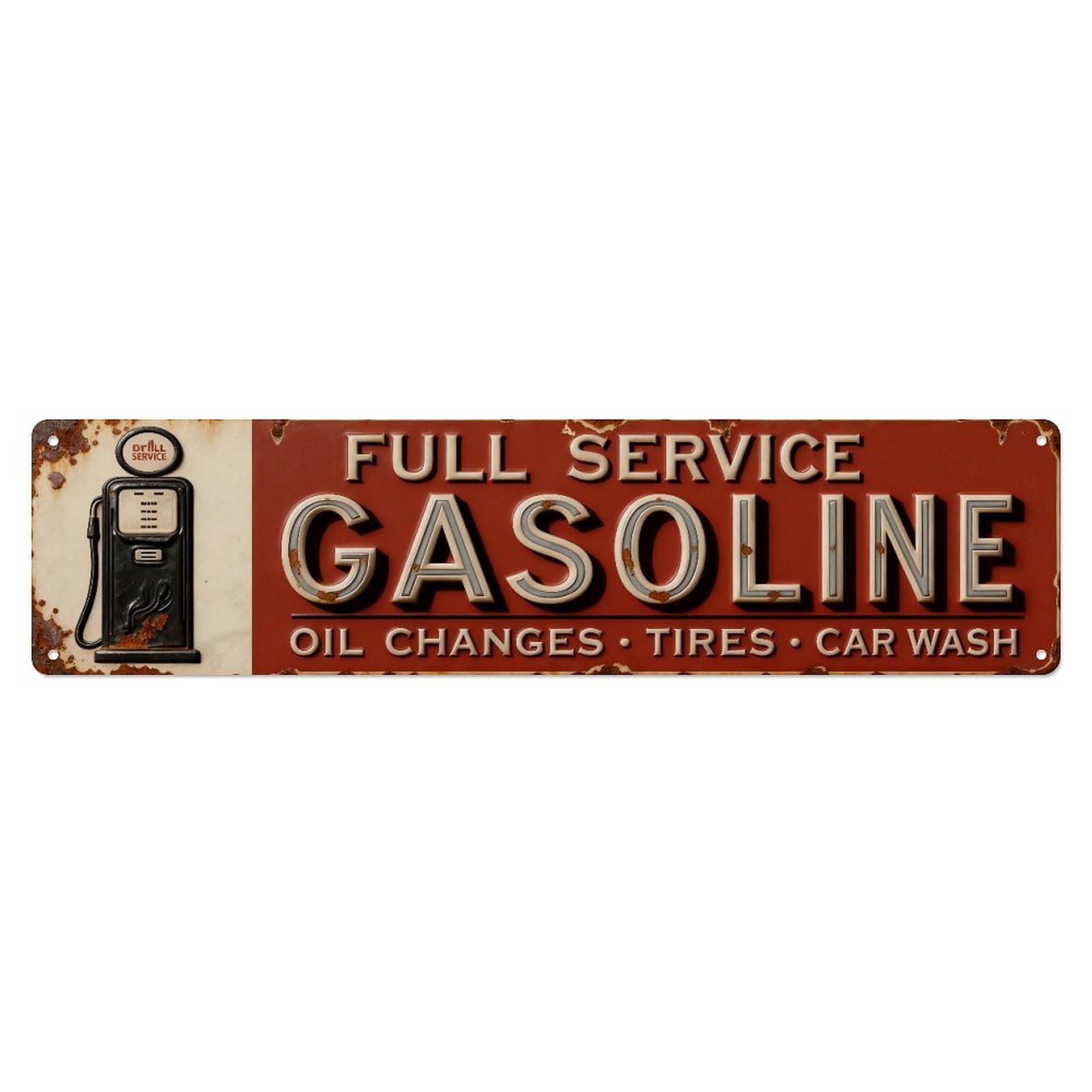 Full Service Gasoline Sign Metal Tin Sign Plaque