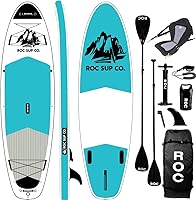 Vista 13 de Roc Tabla de remo inflable con accesorios de tabla de remo de SUP de alta calidad, diseño amplio y estable, cubierta antideslizante y cómoda