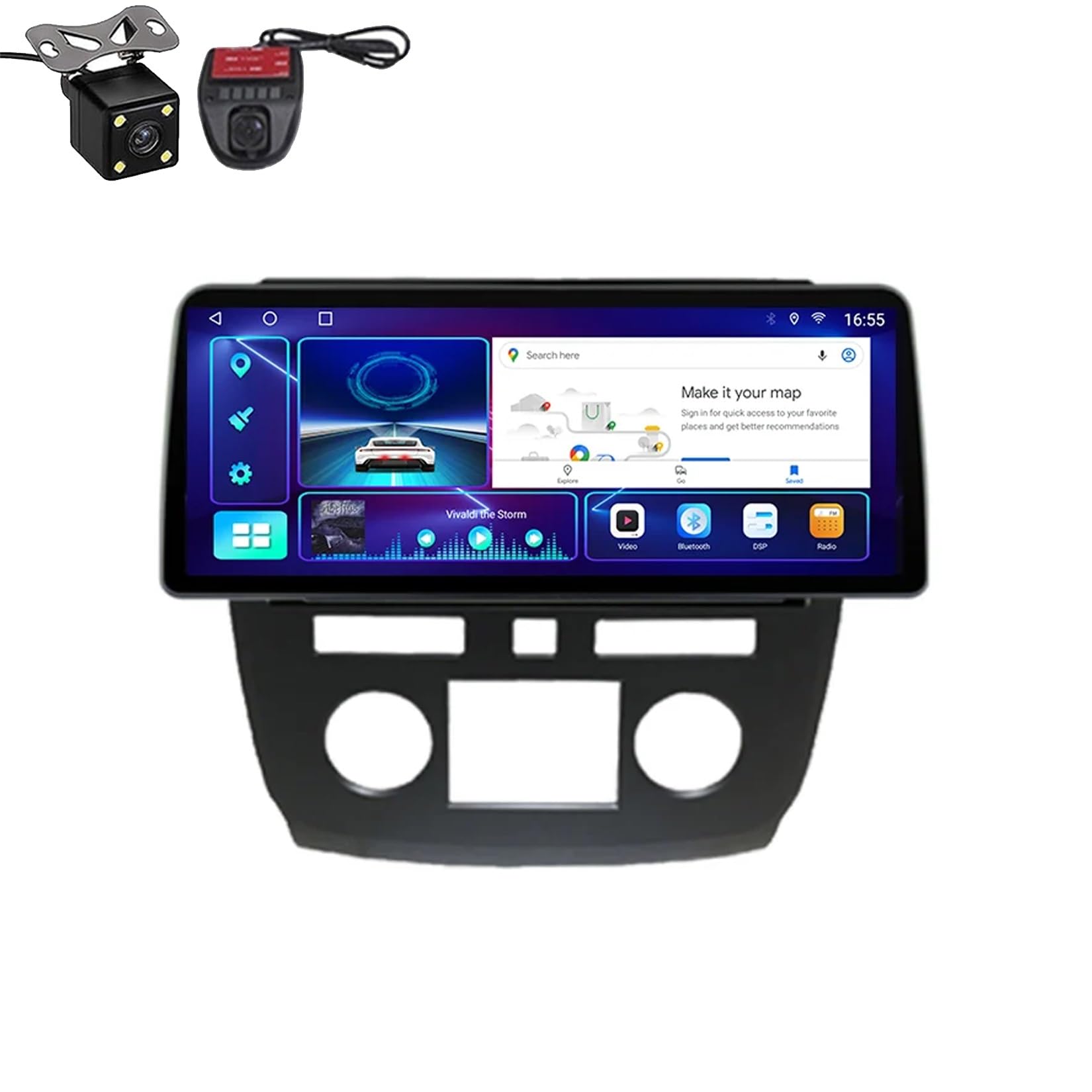 Android 12 Touch Screen Car Stereo 12.3 Inch Car Stereo Radio Car Accessories Car Radio with And Navigation And Backup Camera For Gmc Acadia Denali 2009-2013 (Color : QT5 8Core 4+64G)