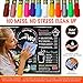 Liquid Chalk Markers - 12 Whiteboard Neon & Metallic Colors | Chalkboard Safe Dustless Wet Erase Paint Pens | Fine Tips for Blackboard, Glass & Windows, Bistro & Restaurant Menu Board Use, Kids Art