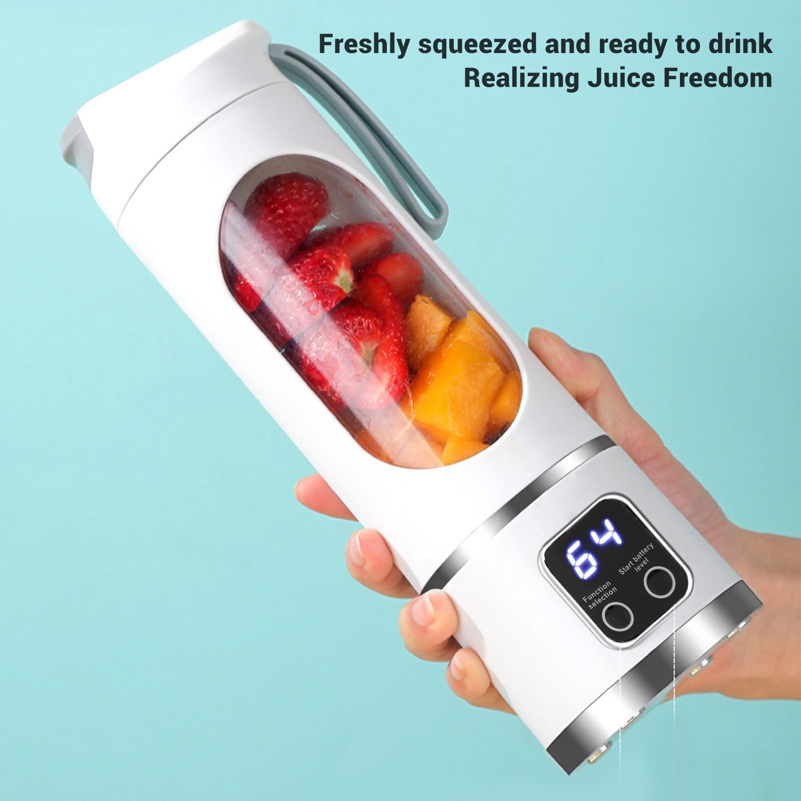 Portable Juicer Cup, Blender multi-fonctions, 450 ml USB puissant puissant pour mélanges puissants Performance de voyage Electric Mini Blender for Home Kitchen Office