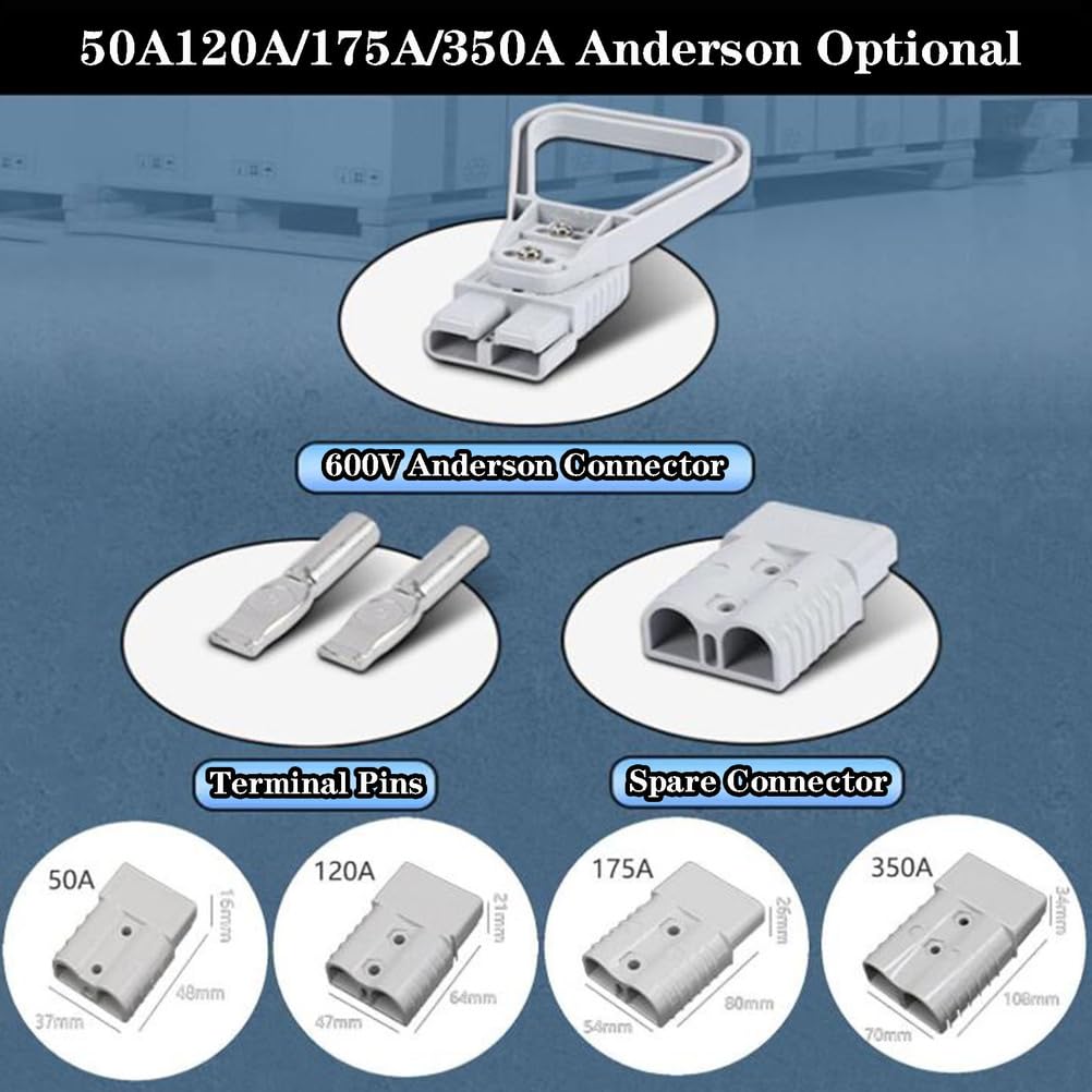 Caricabatterie, Caricabatterie Carrelli Elevatori 24V 30A con Spina Anderson 50A/120A/175A/350A, Caricabatterie di Mantenimento Carrelli Elevatori, Transpallet, Lavapavimenti,A2,50A