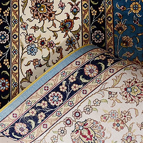 RUG 6x9 voet blauwe klassieke tapijt Perzische stijl hand-geknoopt zijde tapijt voor studeerkamer Ouzyu (Size… - Afbeelding 6