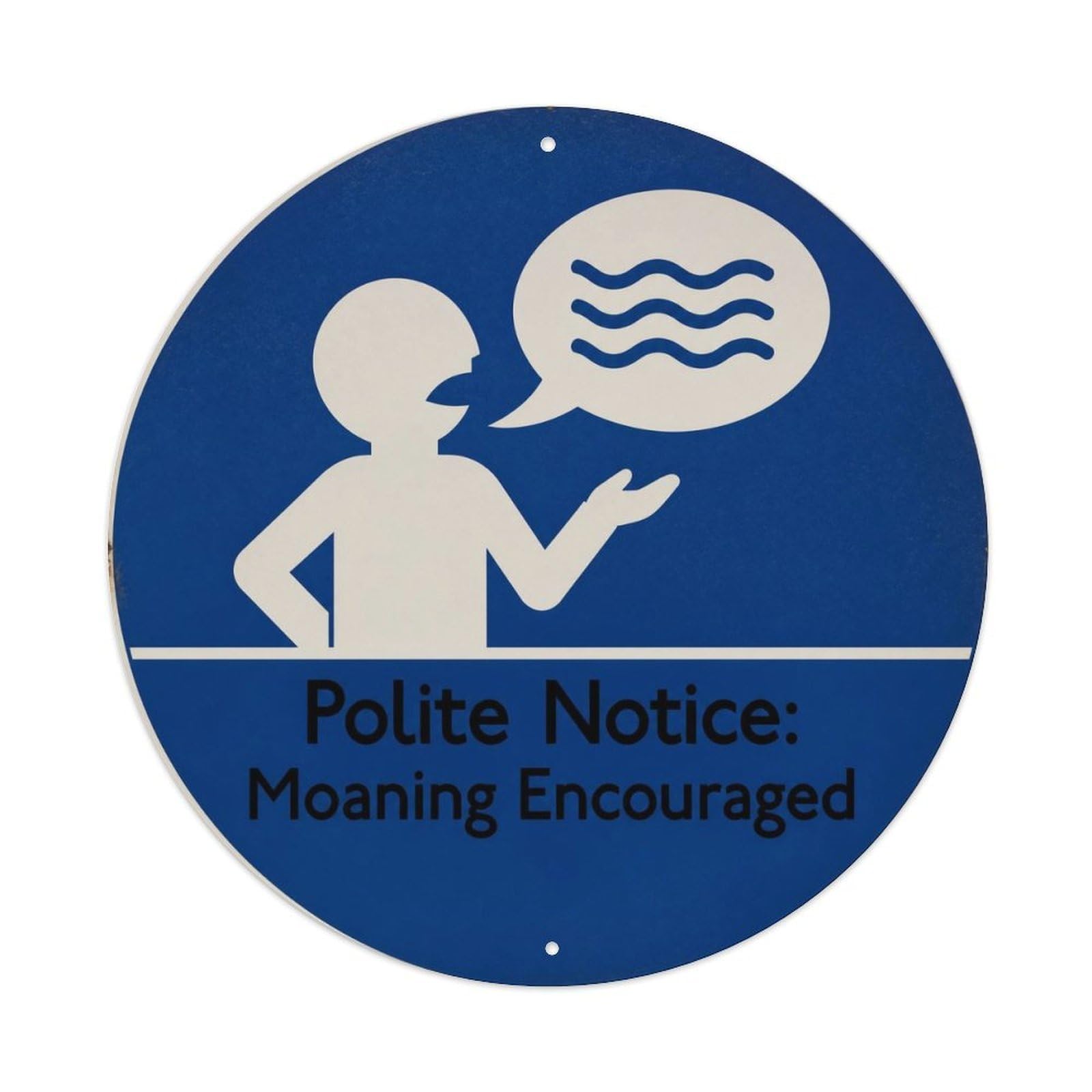 Olyhtr 8X8inch Classic Style Typography Traditional Polite Warning Manners British Metal Tin Sign