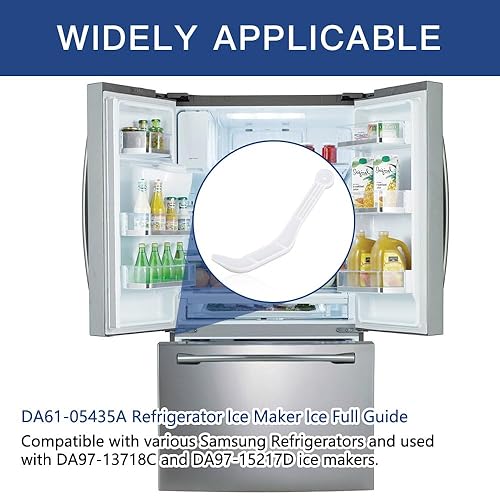 Miniatura 2 de DA61-05435A Guía completa de hielo para nevera, pieza de repuesto de brazo de nivel de apagado apto para refrigeradores Samsung