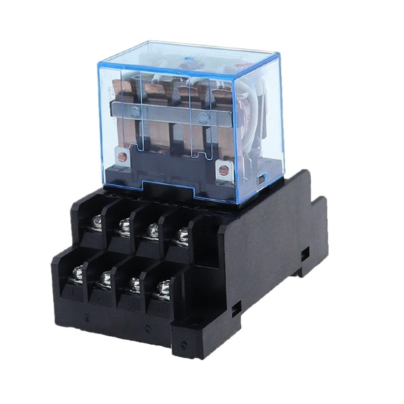 Relé intermedio HH64P LY4NJ 10A Micro relé electromagnético pequeño ACDC12V24V AC110V 220V 380V con base de zócalo de 14 pines PTF14A(AC,48V)