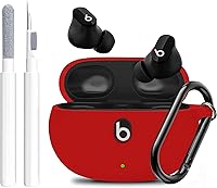 Vista 14 de Funda para Beats Studio Buds/Buds + funda con kit limpiador 2021/2023, funda de silicona suave New Beat Studio Buds Plus Funda protectora con Negro
