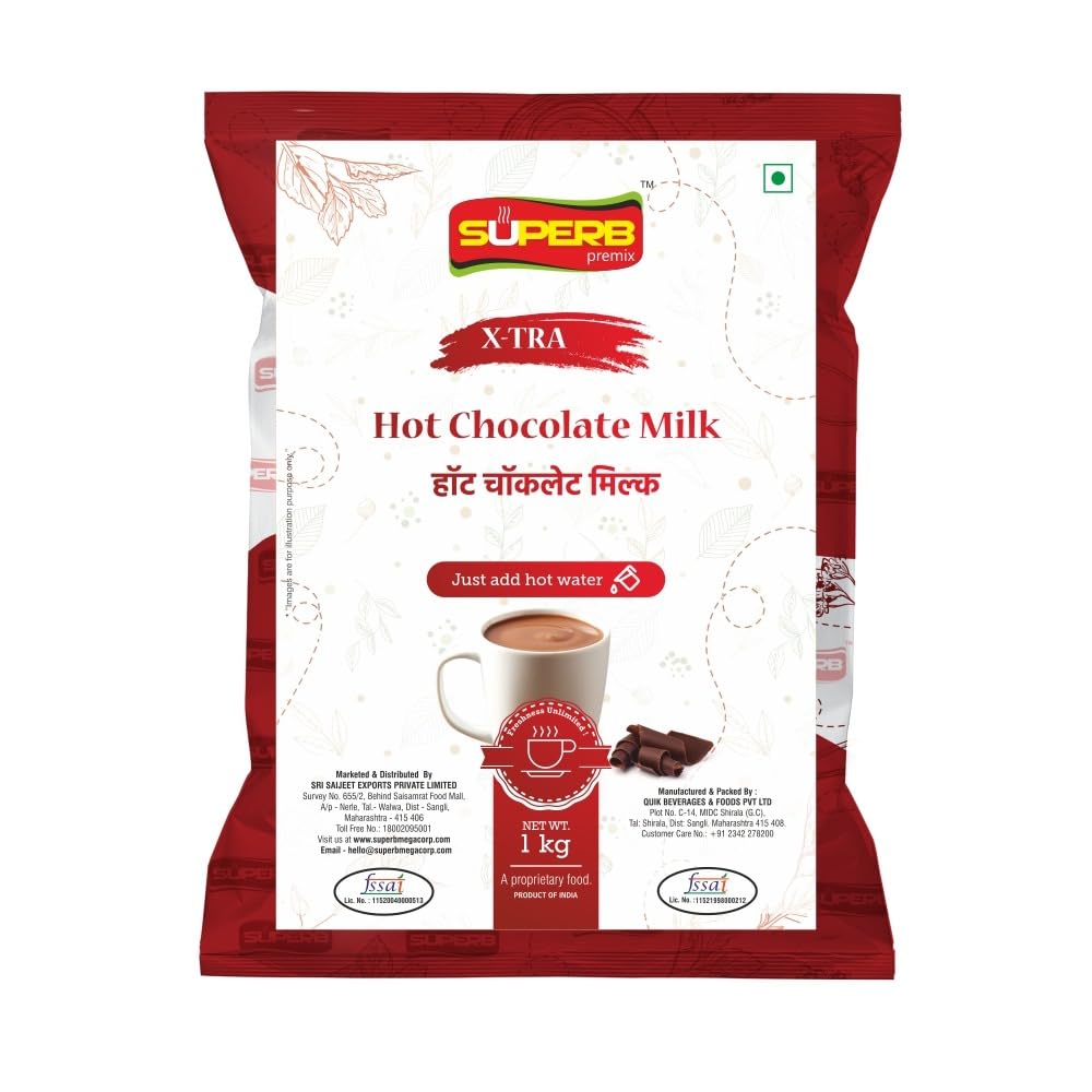 Hot Chocolate Milk Premix any time..anywhere Instant Premix 1 KG Powder SUPERB-image-6