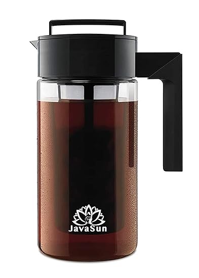 JavaSun Deluxe Cold Brew Coffee Maker, 1.3 Quart Heavy-Duty Tritan Pitcher (Classic)