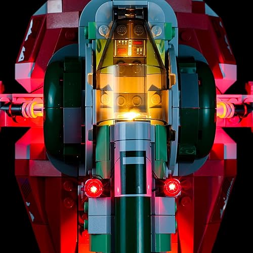 Miniatura 9 de Kyglaring Kit de iluminación LED para Lego Star Wars Boba Fett Starship y juego de luces compatible con el kit de construcción Lego 75312, no