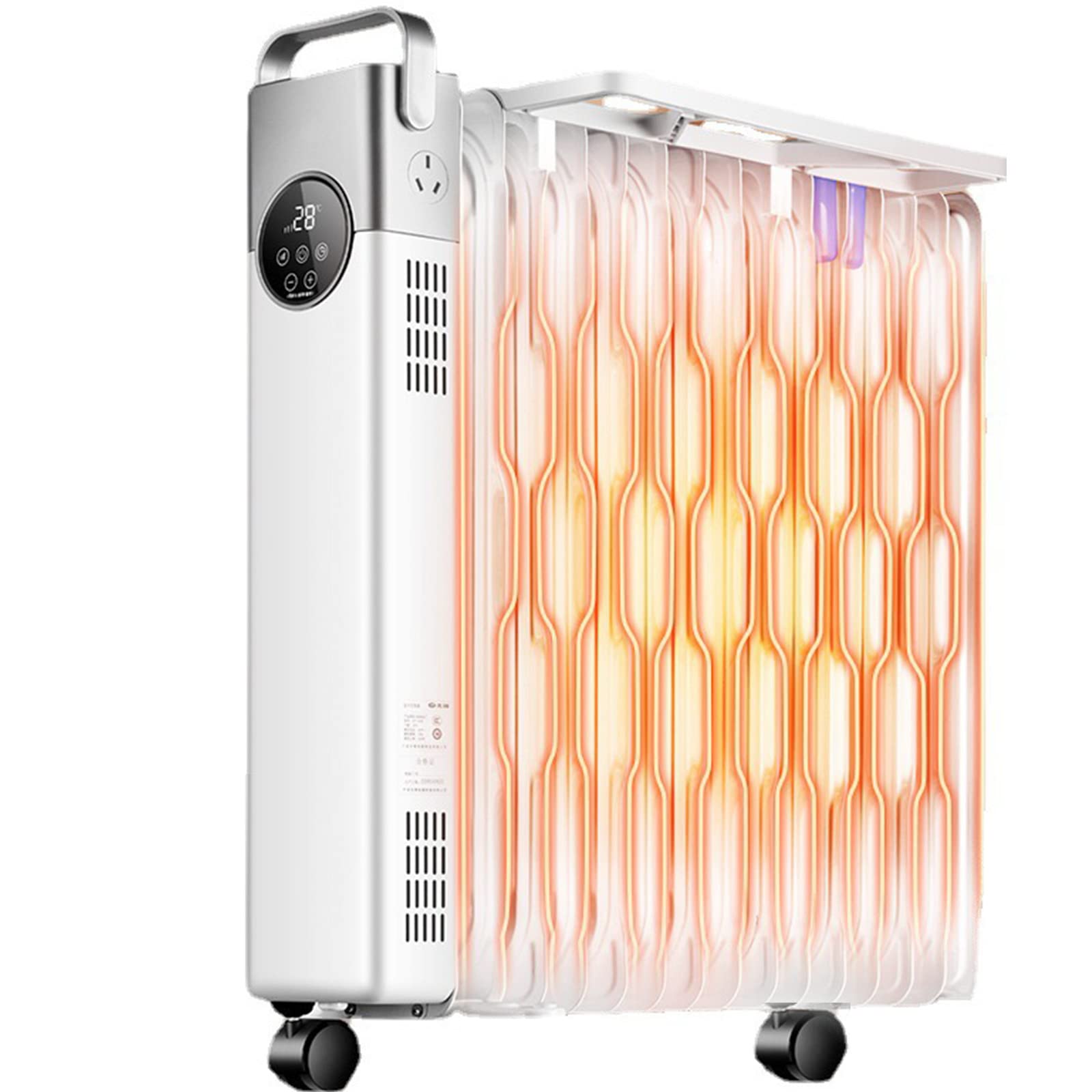 Oil Filled Radiators With Thermostat LED Digital Display Silent Space Heater  3 Heat Settings Portable Electric Heater 14 Fins For Indoor, Room, Office  And Home : Amazon.co.uk: Home u0026 Kitchen