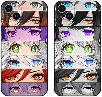 Archons Gaze Genshin Phone Case Venti Zhongli Raiden Shogun Nahida Murata Multicolor