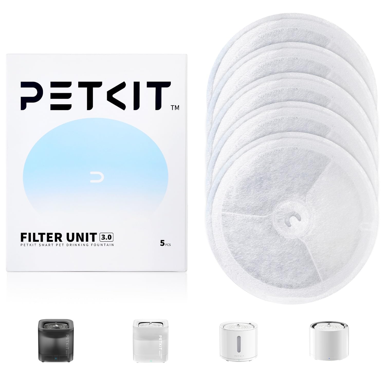 PETKIT CYBERTAIL Eversweet Filter 3.0 5pcs für Katzen Hunde Trinkbrunnen & CYBERTAIL Wasserspender……