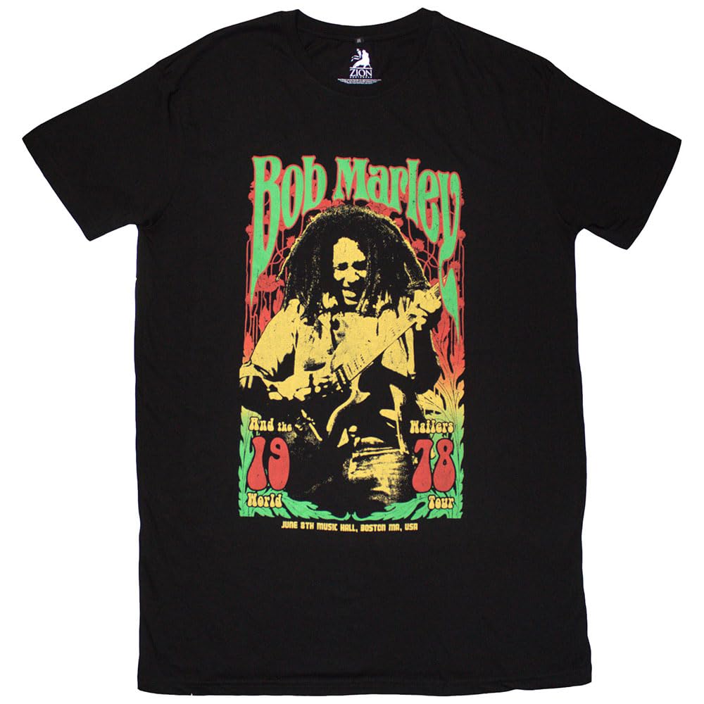 Bob Marley 1978 T Shirt Dress M Black