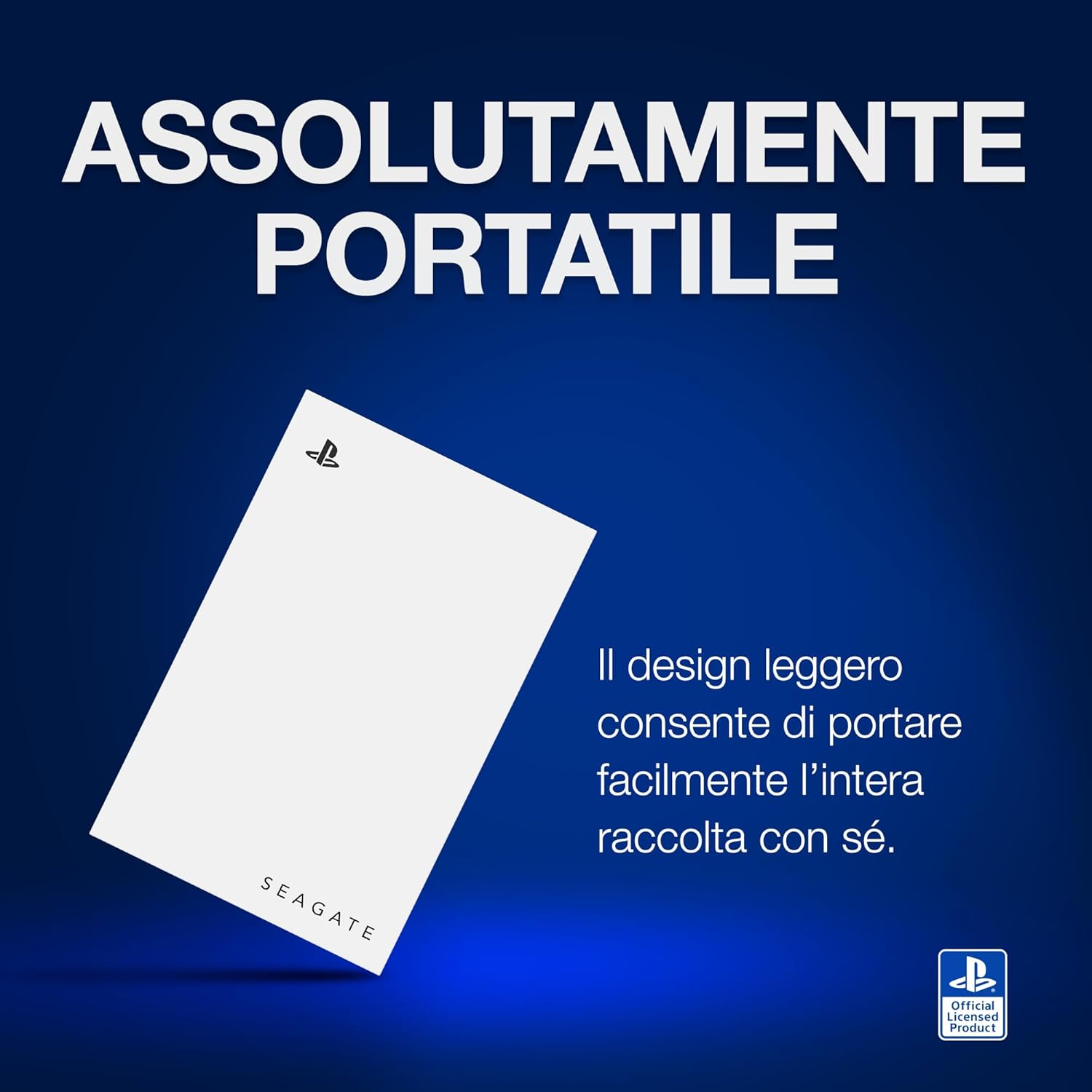 Seagate Game Drive for PS4/PS5, 5 TB, Unità SSD esterna, 2.5", USB 3.0, licenza ufficiale, LED blu, incl. 2 settimane Playstation+ (STLV5000202) Bianco LED 5TB PS4/PS5 - Immagine 3
