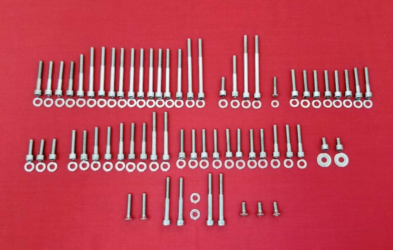 Compatible with The 1968-1978 Honda SOHC CB750 Polished Stainless Steel Engine Allen Bolt Screw KIT Set