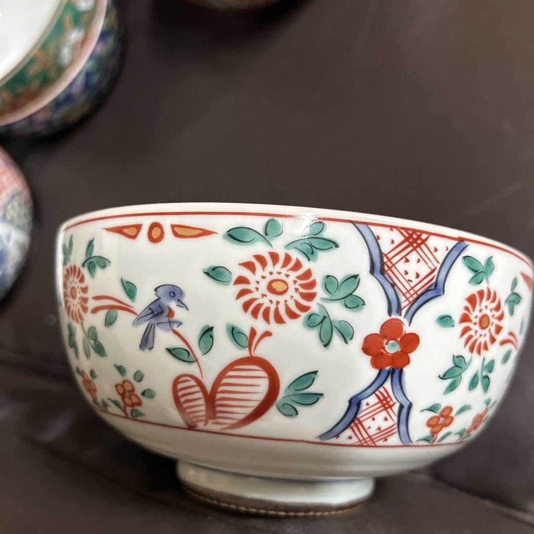 Amazon.co.jp: 三洋陶器 林斎 五色赤絵多用丼揃 5客セット : ホーム
