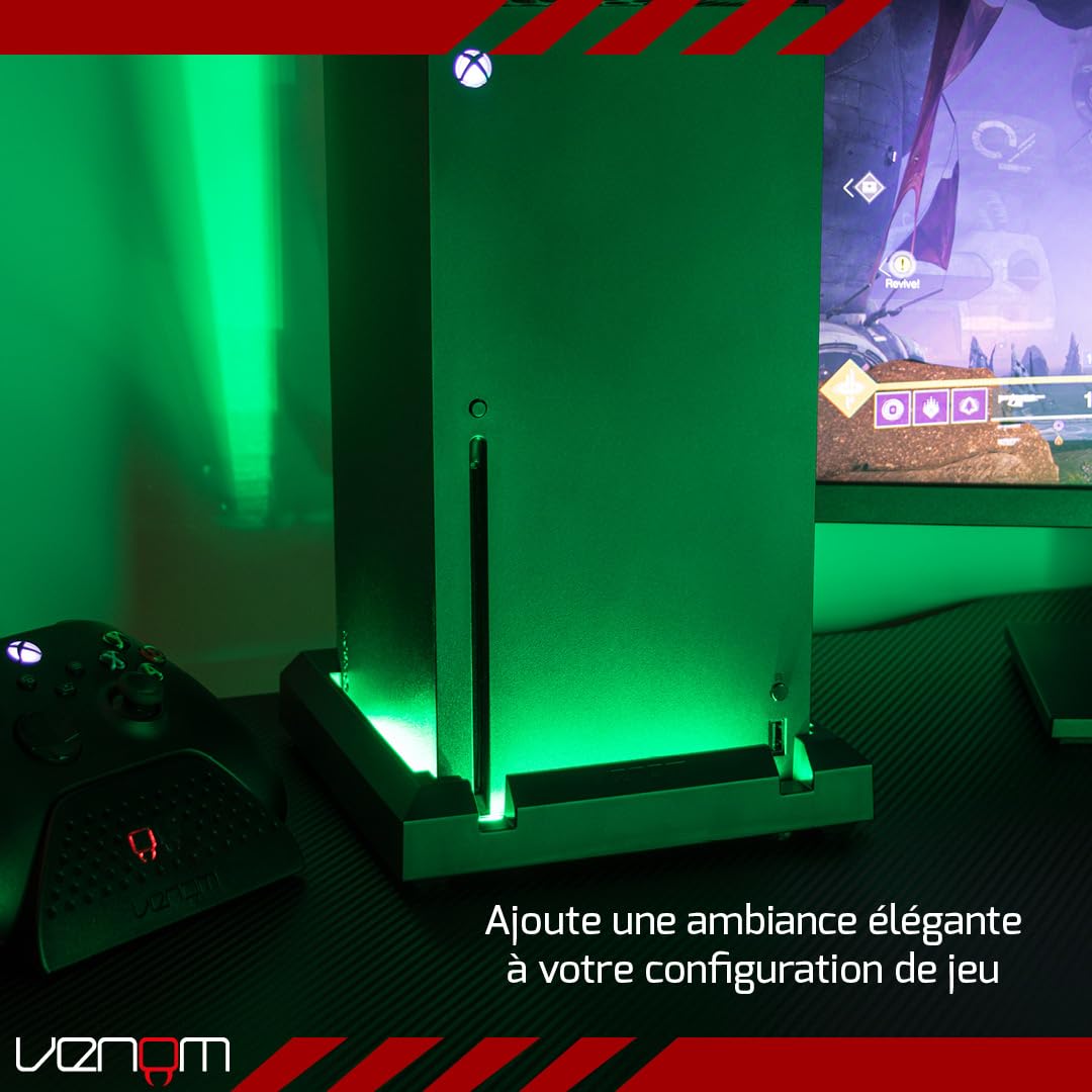 Venom Support de console lumineux à DEL multicolore (Xbox Series X) (Xbox Series X)