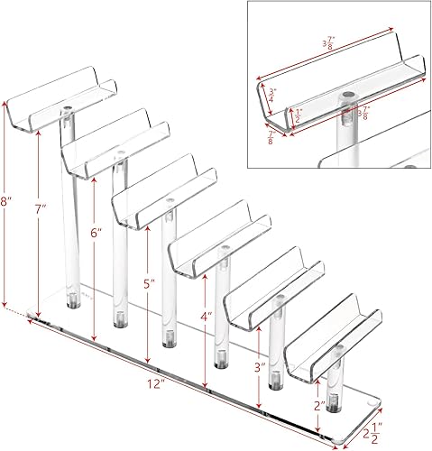Miniatura 10 de Mooca Soporte de marco de lentes de acrílico de 4 niveles estante de lentes de sol soporte de lentes de sol de acrílico soporte de gafas de sol 3