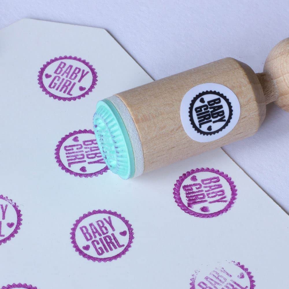 Luck and Luck Baby Girl Mini Stamp, Baby Girl Craft Rubber Stamp, Baby Shower Rubber Stamp, New Born Rubber Stamp, Sentiment Rubber Stamp, Scrapbook Stamp, Craft Stamp, Mini Rubber Stamps