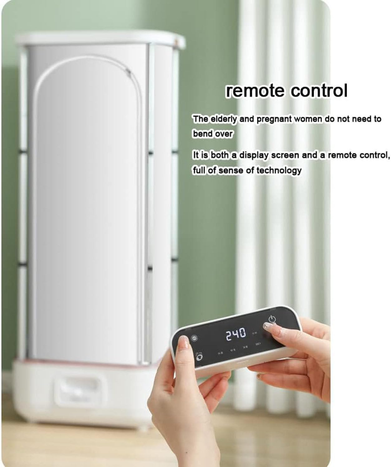 Macchina da Stiro da 900W, asciugatrice Domestica, Stiratura a Vapore Automatica, rimozione degli odori, Timer da 180 Minuti (Tre Livelli), rimozione delle Pieghe/deodorizzazione/Asciugatura