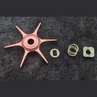 Six Star Drag - Carrete de pesca de aleación de aluminio de 65 mm, compatible con Zillion 1514-1516-1520, componente de repuesto anodizado duradero para mano derecha rosa