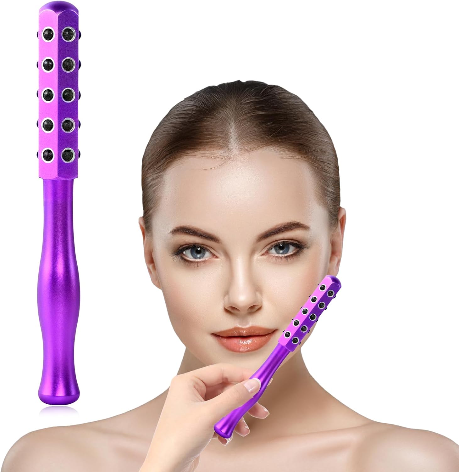 2025 Beauty Roller – Germanium Stone Face Sculpting Tool, Uplift Facial Massaging Beauty Tool, Firming Massage Wand for Skin Tightening, Portable Cooling & Sculpting (Purple) 2025 Beauty Roller – Germanium Stone Face Sculpting Tool, Uplift Facial Massaging Beauty Tool, Firming Massage Wand for Skin Tightening, Portable Cooling & Sculpting (Purple)