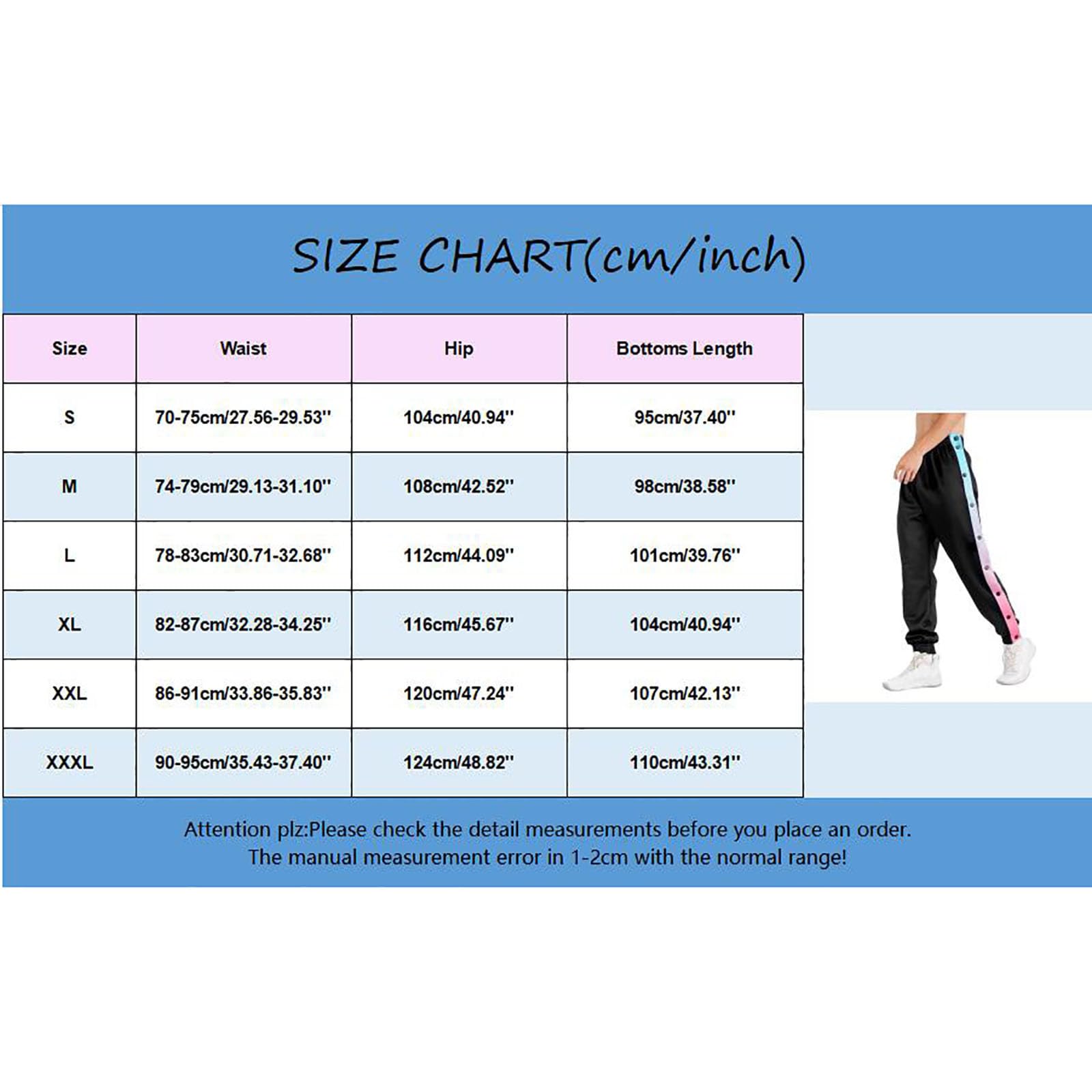 Generisch Pantalones de chándal holgados, con botones laterales y puños elásticos