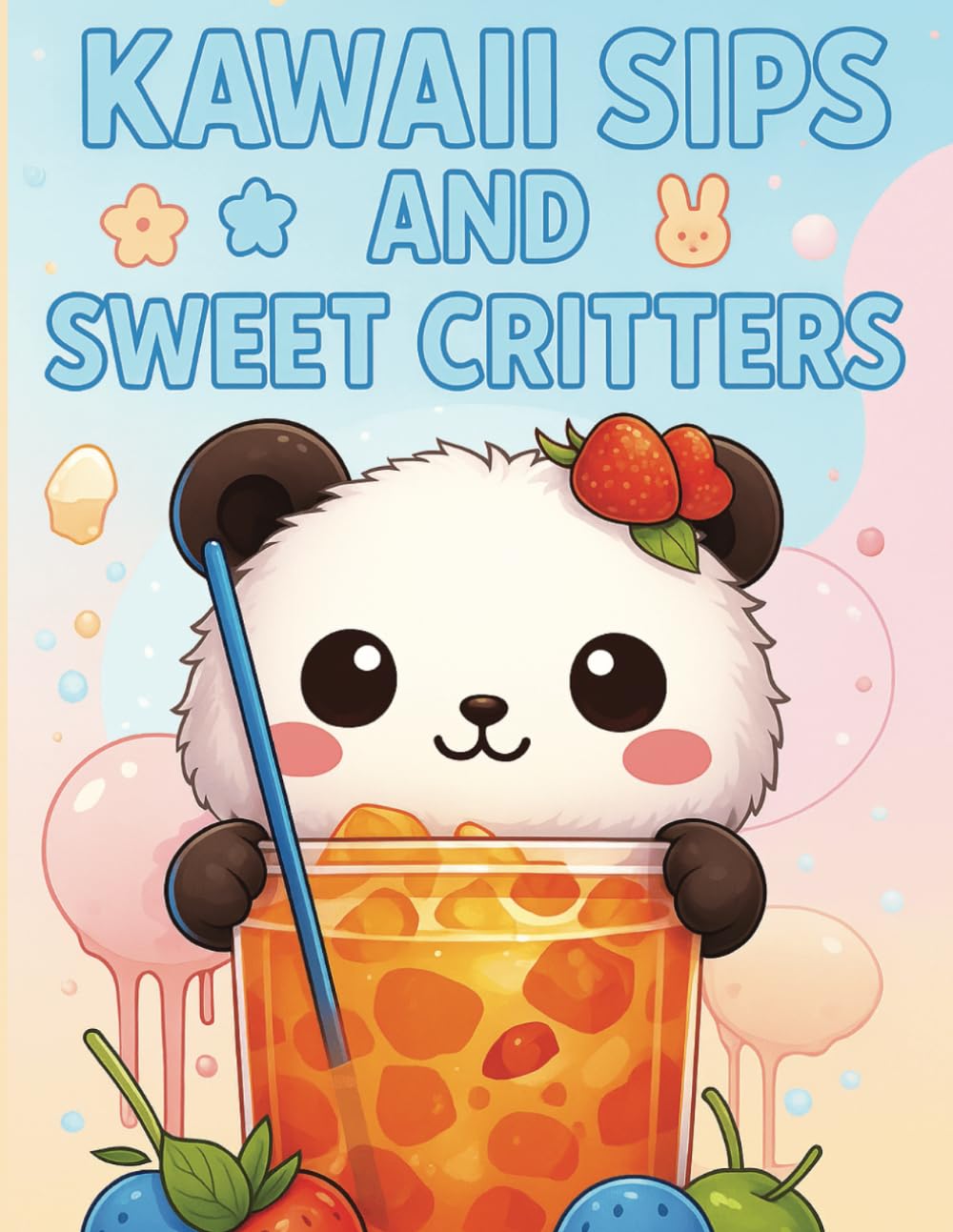 Kawaii Sips and Sweet Critters Coloring Book: 60+ Adorable Bubble Tea and Dessert Drink Designs with Cute Animals, Snacks, and Fun Expressions: Boba ... Bold and Easy for Toddlers and Young Artists