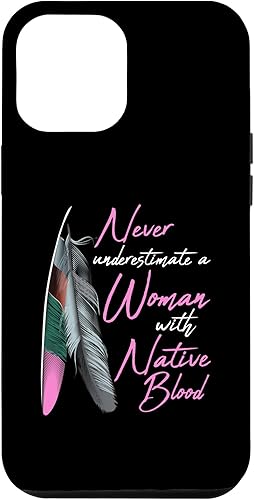 Miniatura 1 de Funda para iPhone 12 Pro Max Indio Nativo Americano Una Mujer con Sangre Nativa
