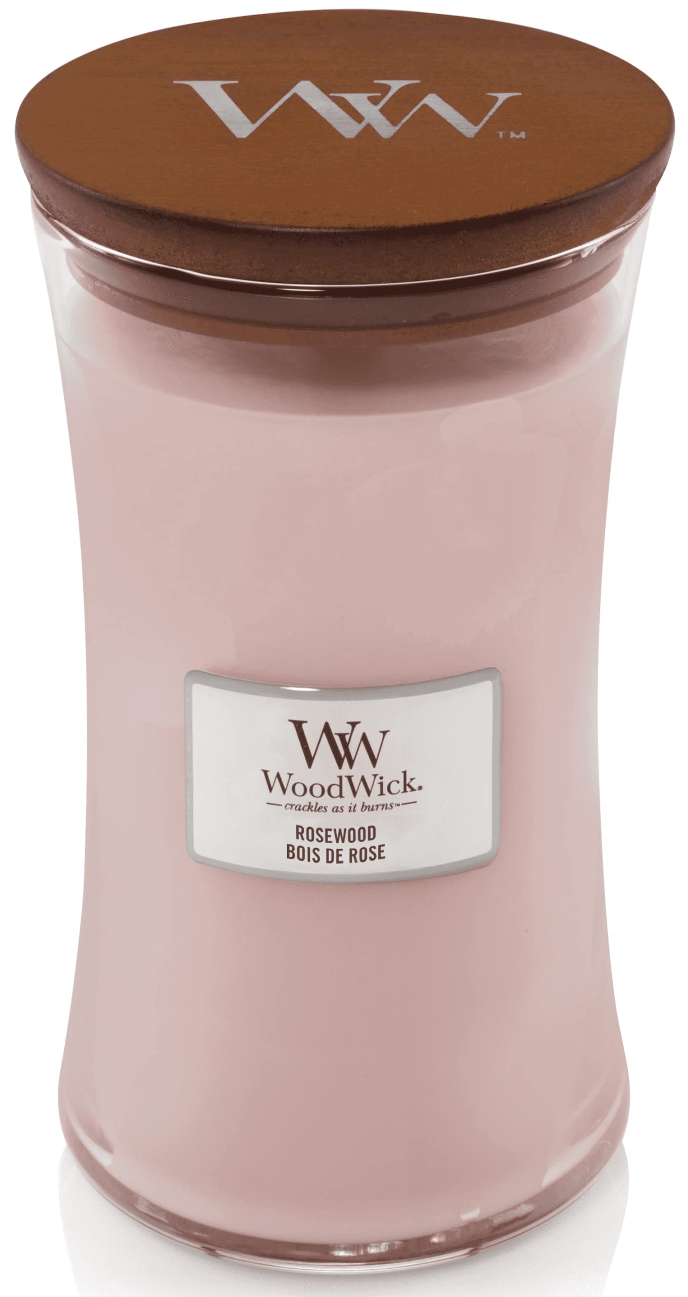 Woodwick Rosewood - Vela aromática (tamaño grande, 609,5 g)