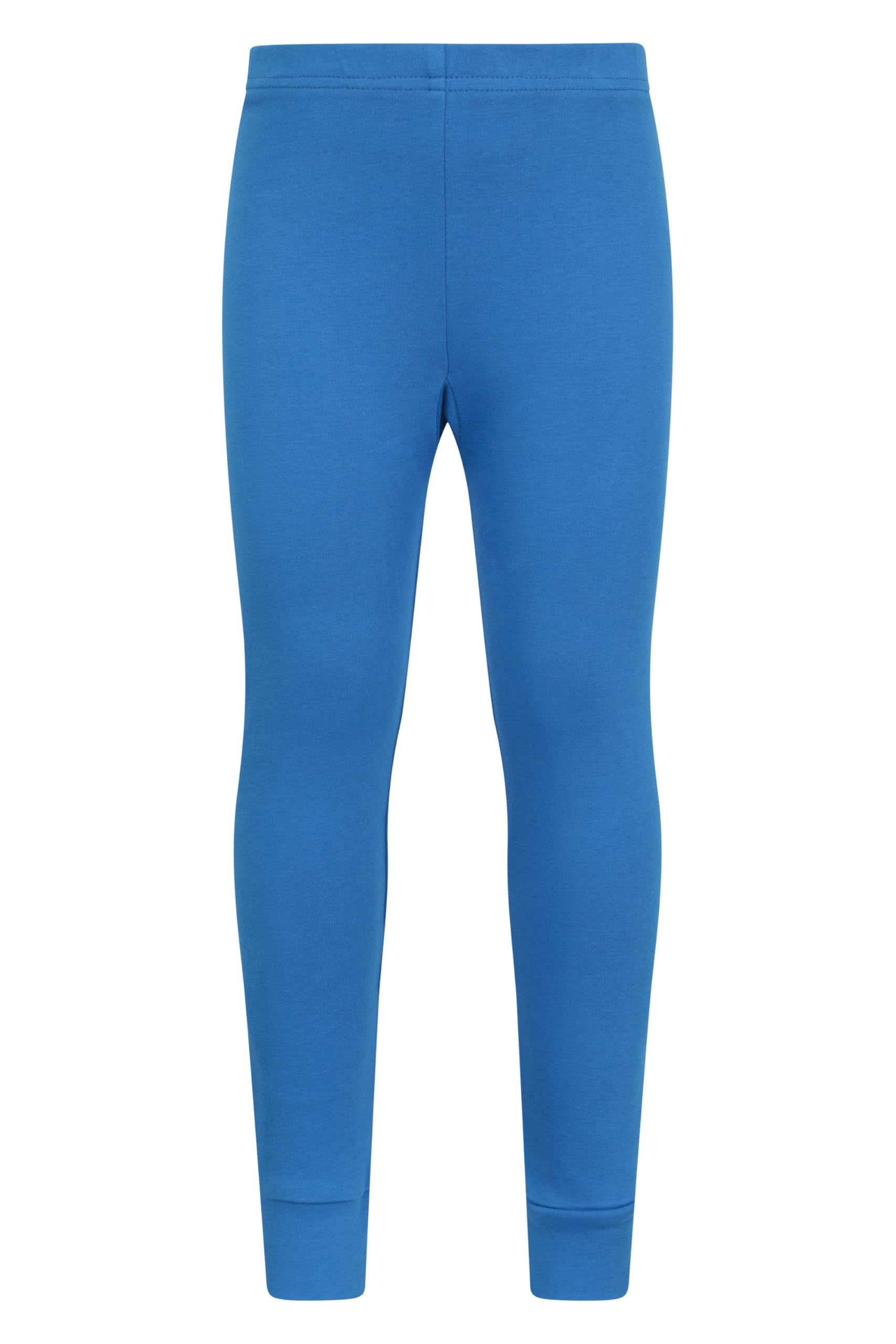 Mountain Warehouse Meribel Kids Pant - Lightweight & Breathable Warm Cotton Leggings, Boys & Girls - Winter Camping, Outdoors, Travelling & Hiking Cobalt Kids Size 7-8 Years