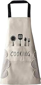 Avental Impermeável para Cozinha com Seca Mãos I Modelo que Não Molha a Roupa I Ideal para Lavar Louça e Cozinhar I Bolso Frontal Funcional I Three Brothers