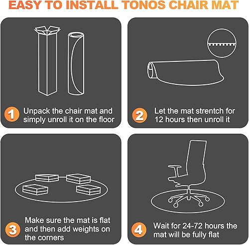 Miniatura 9 de Tapete grueso para silla de alfombra, protector de alfombra de pelo bajo para silla de escritorio de computadora de oficina. Tapete resistente para