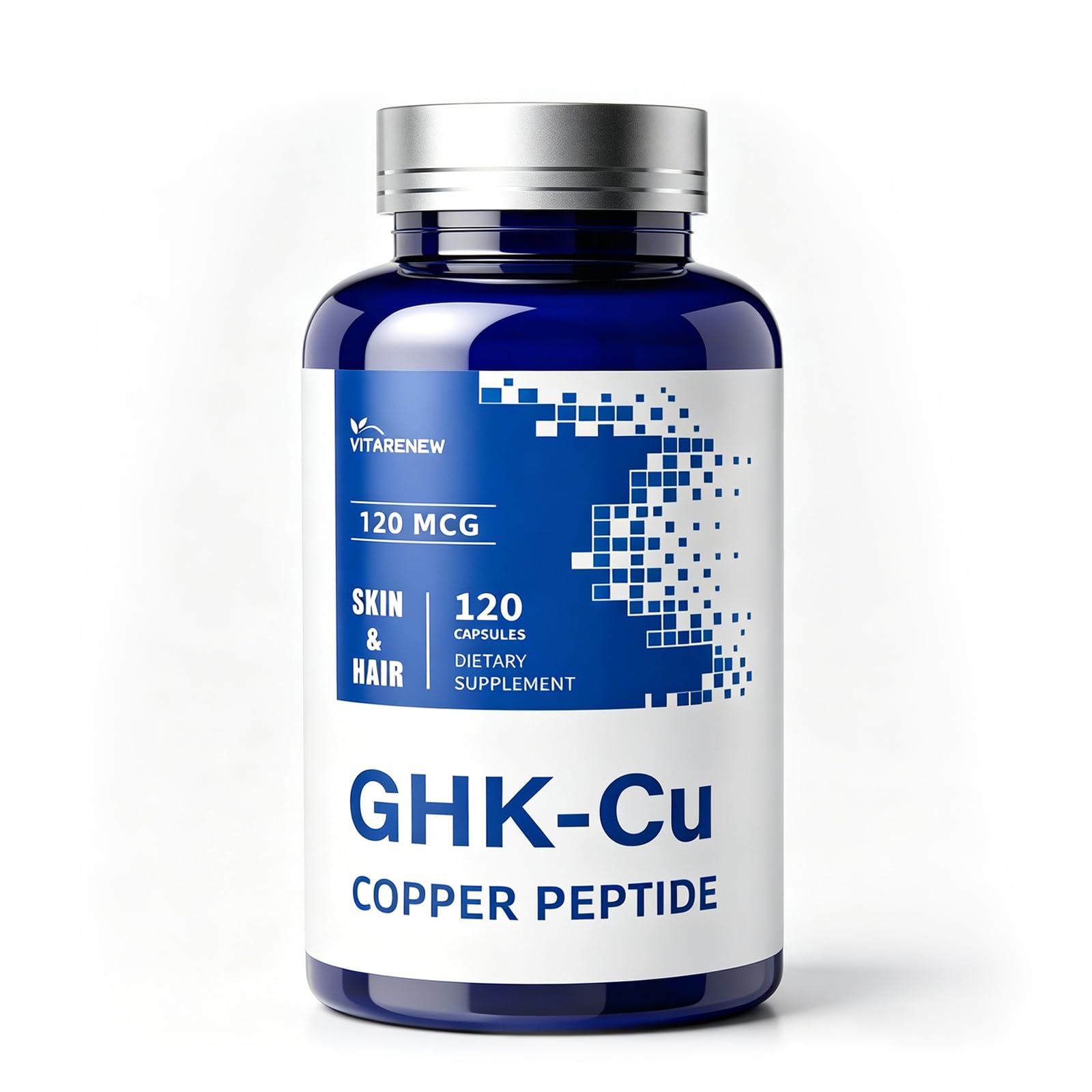 GHK-Cu Copper Peptide Supplement - 120 Capsules,Vegan