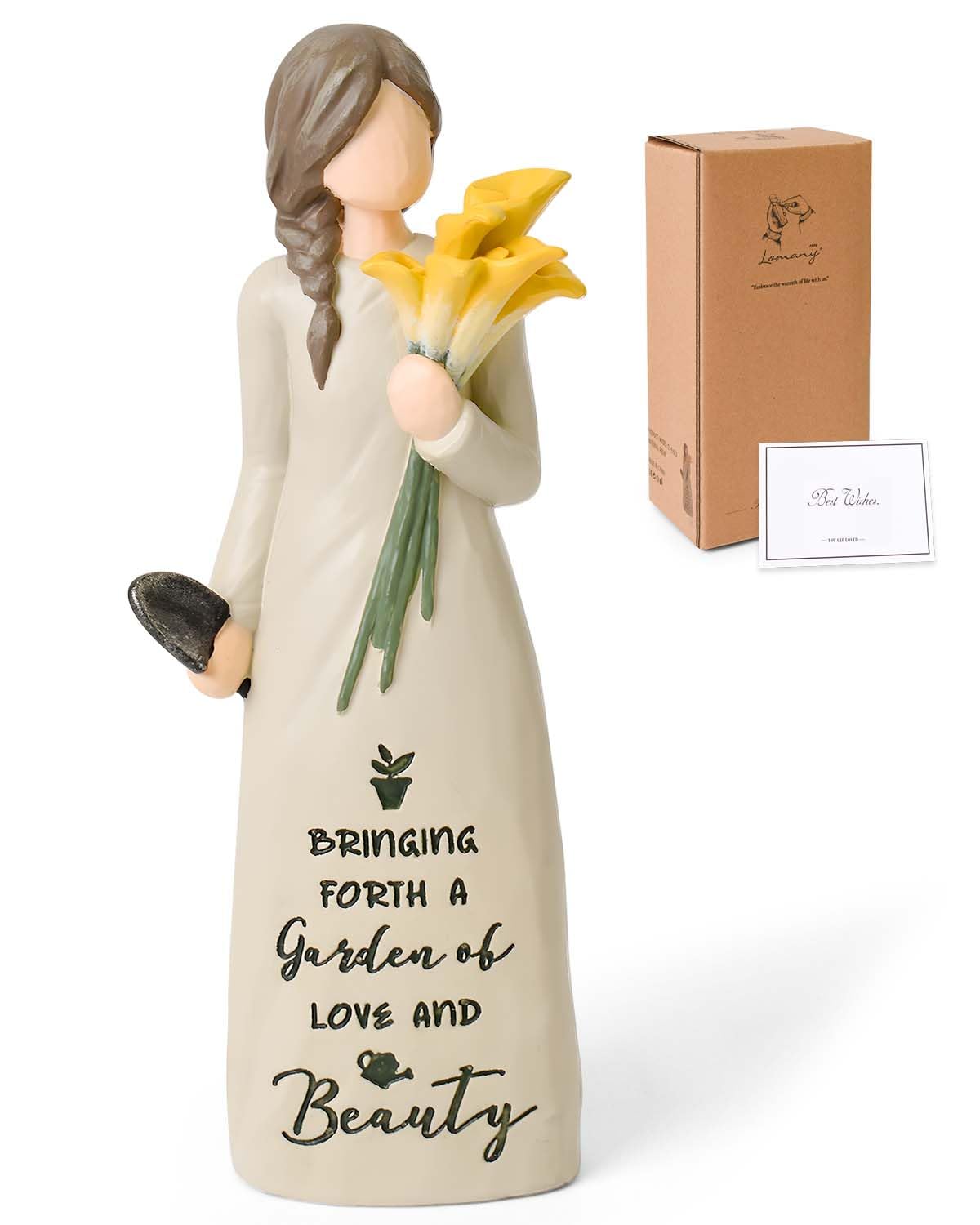Loyzcy Gartengeschenke für Frauen, Gartengeschenke für Mütter, Schwestern, Freundinnen, Calla-Lilie Geschenk für Gärtner, Geschenkideen für ein neues Zuhause, einzigartige skulptierte handbemalte