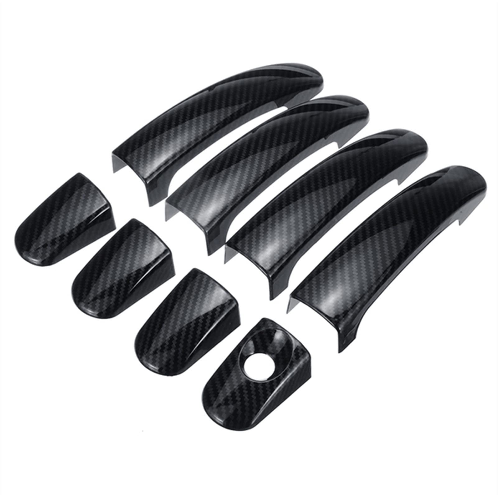 Rinkteea One Color Exterior Car Door Handle For Focus Escape Kuga Ranger 2013-2018 8 Pcs Car Abs Carbon Fiber 4 Door Handle Covers