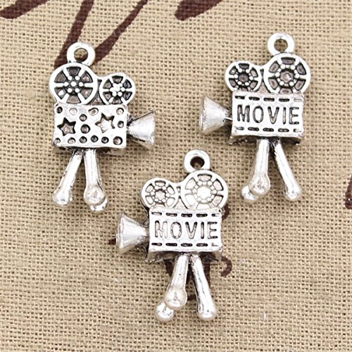 10pcs Charms Movie Camera Projector 25x17mm Antique Making Vintage Tibetan Silver Zinc Alloy