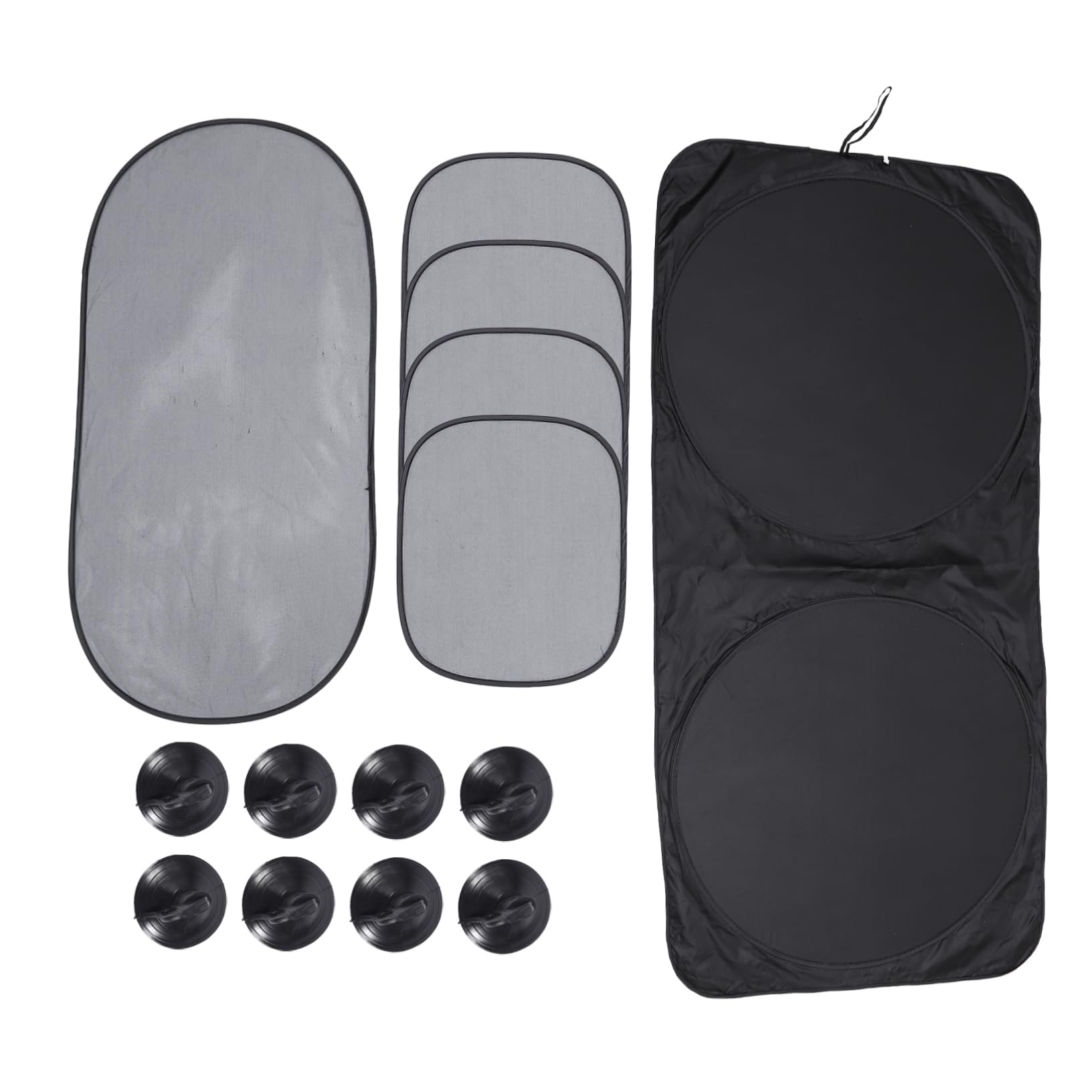 View 1 of [SIMILAR ITEM] Window Sunshade Mesh Curtain Black Nylon for Privacy