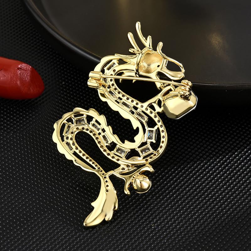 Image of Animal Brooch for Women Girls 18k Gold Plated Animal Brooch Pin Rhinestone Animal Brooch Lapel Pin Jewelry Thanksgiving Day Birthday Wedding Gifts for Mom Wife