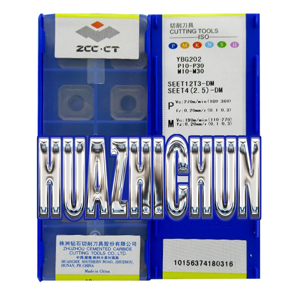 HUAZHICHUN YBG302 SEET12T3-DM Carbide Inserts Cutters Blade (YBG202 SEET12T3-DM)
