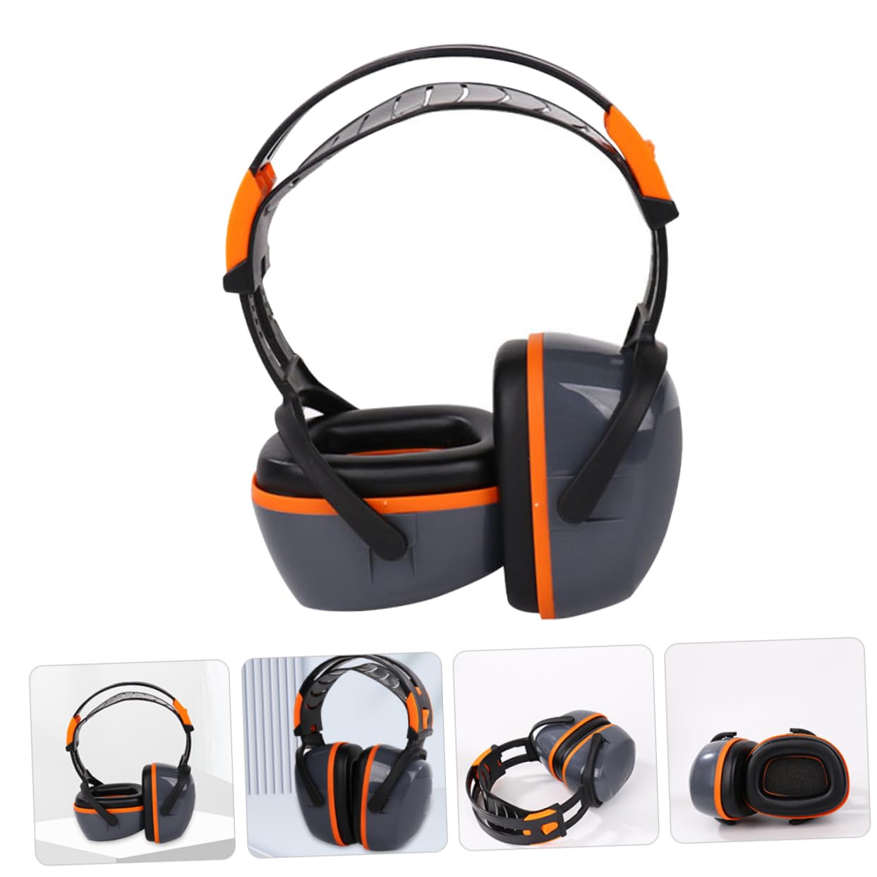Angoily 4 Piezas Auriculares Estéreo Cancelado Auriculares Reductores De Sonido Cableado Manguito Ruido Auriculares a Prueba De Sonido Protectores Auditivos Protección Auditiva Abs