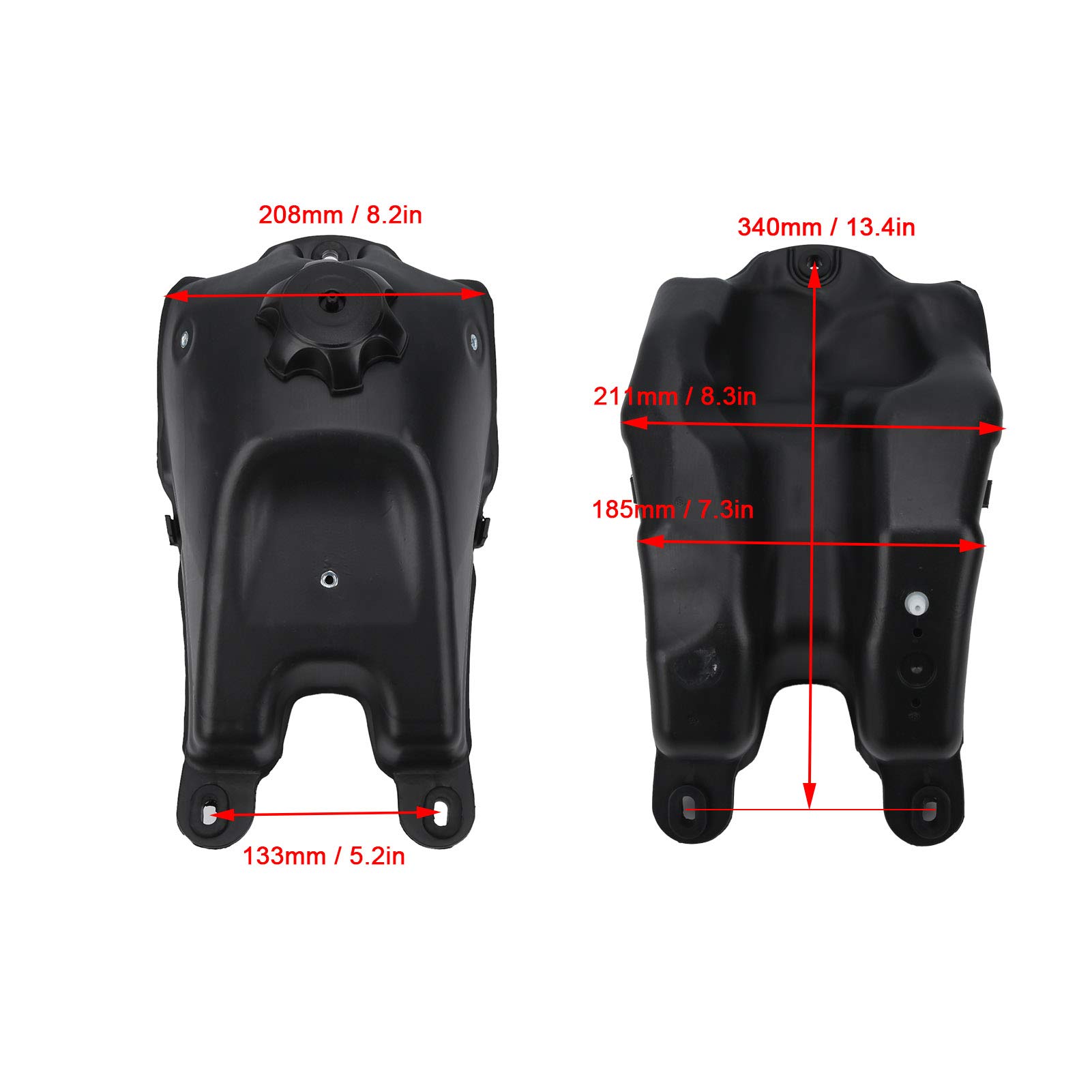 Tanque de combustible para motocicleta, tanque de combustible de gasolina para motocicleta con tapa, accesorio de repuesto apto para CRF110 2013‑2014