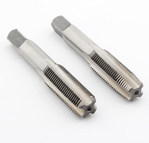 Miniatura 2 de 2 piezas M10x1.25 Tap, M10 rosca métrica M10 herramienta de roscado a mano derecha, roscas HSS (M10 x 1.25, Taper & Plug Tap)