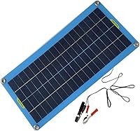 Vista 9 de 30W Solar Car Battery Charger, 12V Polycrystalline Solar Panel Car Battery-Charger with Blocking Diode to Prevent Reverse-Discharge for Vehicle &