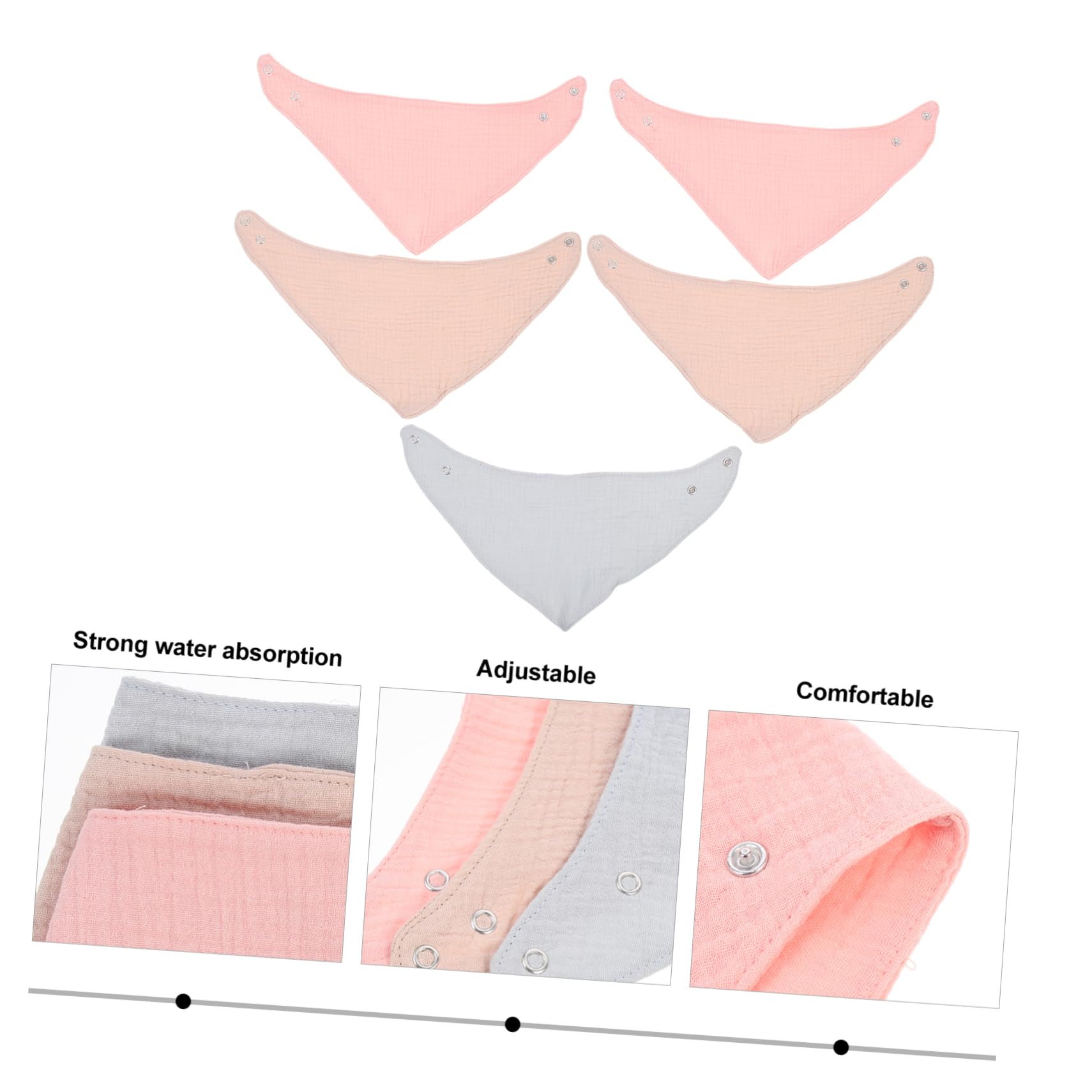 ifundom 15piezas Baberos Para Bebés Toallas Absorbentes Para Saliva Suaves y Amigables La Piel Para Recién Nacidos y Bebés Que Están Dentando Protección Efectiva Para Ropa Infantil