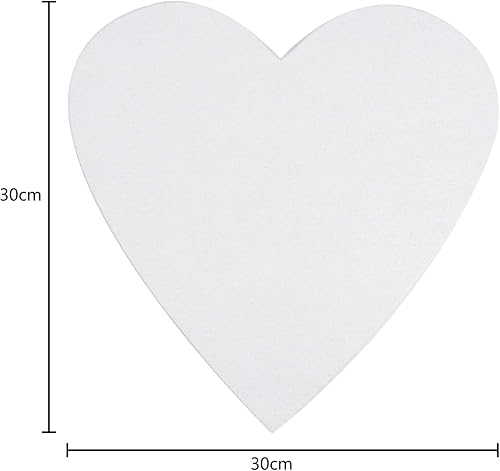 Miniatura 6 de Tableros de lienzo de pintura de 11.8 pulgadas, lienzo de lino en blanco con imprimación en forma de corazón, pintura al óleo y medios de arte