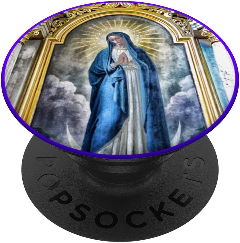 Vintage Virgin Mary Pop Socket Christian Religious