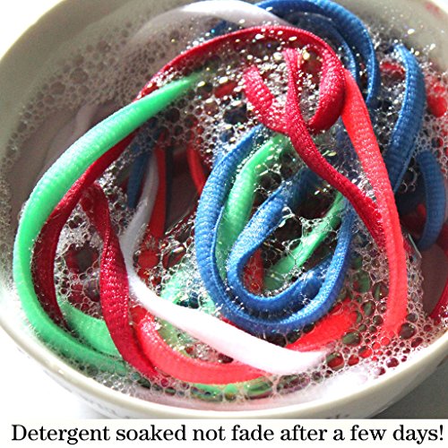 Yfine 43.3" Inch Oval Athletic Shoelaces For Sneakers Half Round Shoe Laces Black(2 Pair) #TOP5